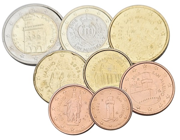 San Marino 3,88 Euro Kursmünzensatz 2008 lose Bankfrisch