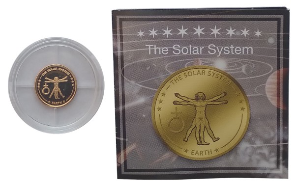 Fiji 10 Dollars 0,5 gr Gold - Solar System Erde 2010 Polierte Platte in Münzkapsel mit Zertifikat