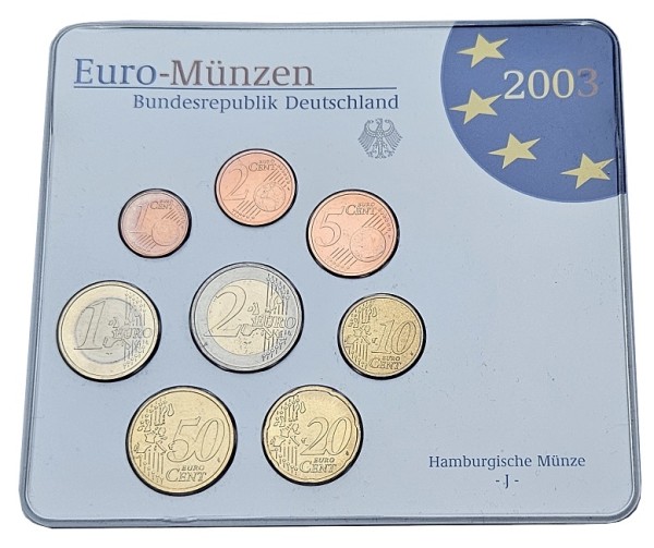 BRD: 3,88 Euro Kursmünzensatz J 2003 Stempelglanz - Original Blisterverpackung