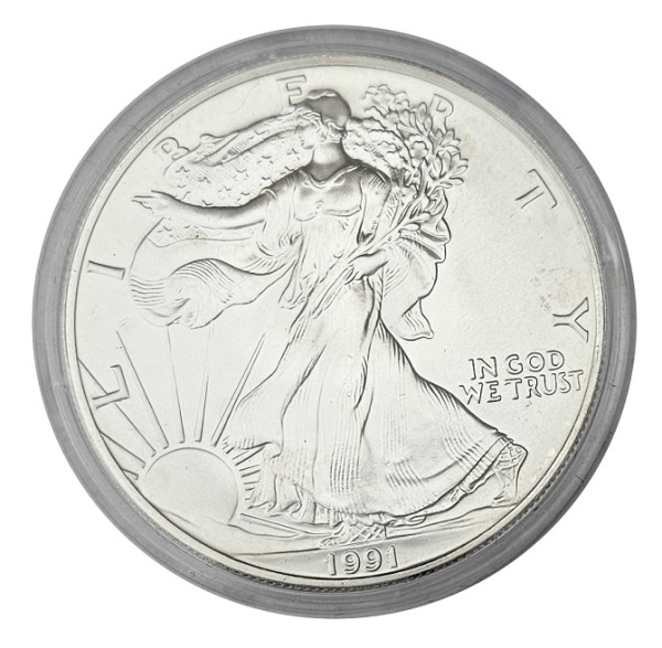 USA 1 Dollar 1 Oz Silber American Eagle 1991
