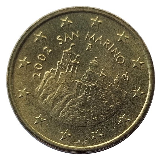 San Marino 50 Cent Kursmünze - Gedenkmünze 2002