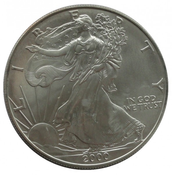 USA 1 Dollar 1 Oz Silber American Eagle 2000