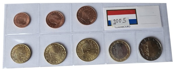 Luxemburg 3,88 Euro Kursmünzensatz 2005 lose Bankfrisch