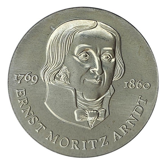DDR: 20 Mark Silber Gedenkmünze 125. Todestag von Ernst Moritz Arndt 1985