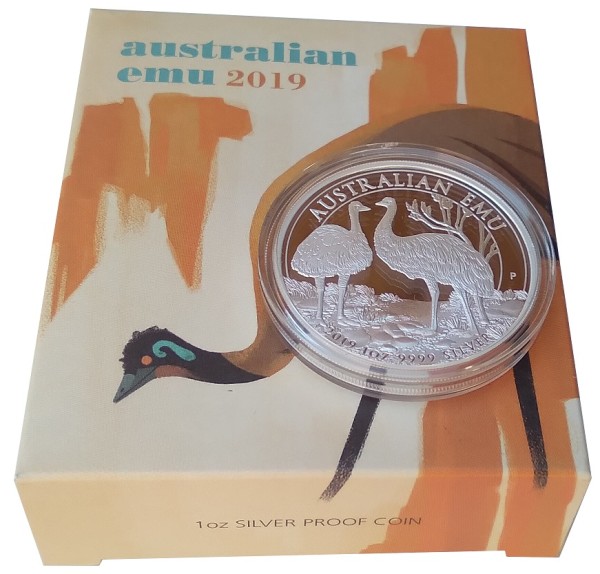 1 Oz Silber Emu 2019 PP Australien Perth Mint nur 3.000 Stück!