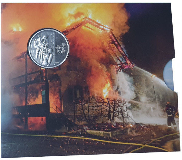 Schweiz 20 Franken Silber 150 Jahre Feuerwehr 2020 Stempelglanz Folder