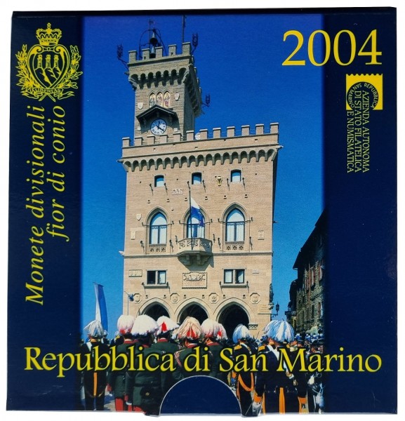 Original 8,88 Euro Kursmünzensatz San Marino 2004 im Blister