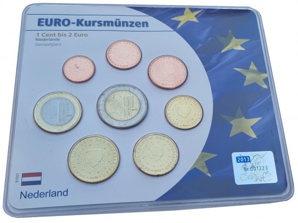 Niederlande 3,88 Euro Kursmünzensatz 2013 Bankfrisch im Blister