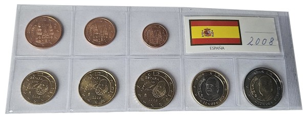 Spanien 3,88 Euro Kursmünzensatz 2008 lose Bankfrisch