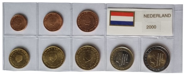 Niederlande 3,88 Euro Kursmünzensatz 2000 lose Bankfrisch