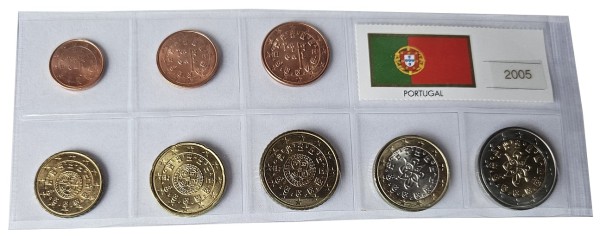 Portugal 3,88 Euro Kursmünzensatz 2005 lose Bankfrisch