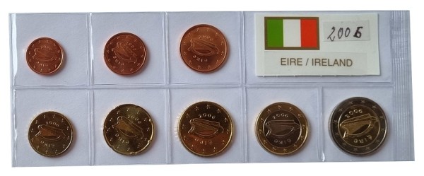 Irland 3,88 Euro Kursmünzensatz 2006 lose Bankfrisch