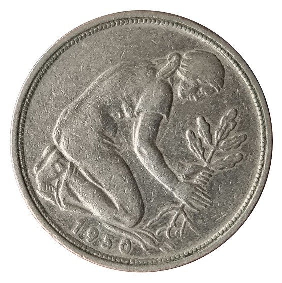 50 Pfennig 1950 G Bank Deutscher Länder