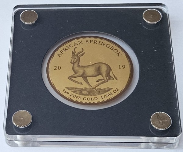 Tschad 5000 Francs 0,155 gr Gold - Springbock 2019 - Bullion Coins of the World mit Zertifikat