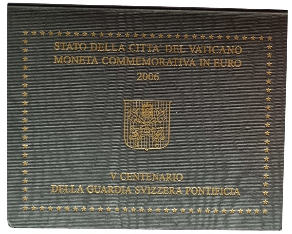 Vatikan 2 Euro Gedenkmünze 500 Jahre Schweizer Garde 2006 im Blister