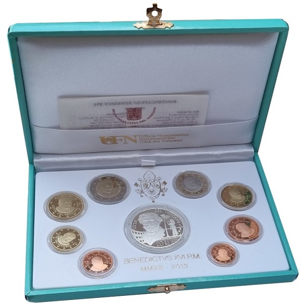 Vatikan 23,88 Euro 2013 PP. KMS Papst Benedikt mit 20 Euro Silbermünze Guiseppe Verdi
