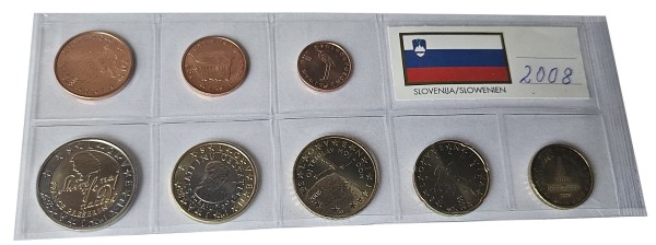 Slowenien 3,88 Euro Kursmünzensatz 2008 lose Bankfrisch