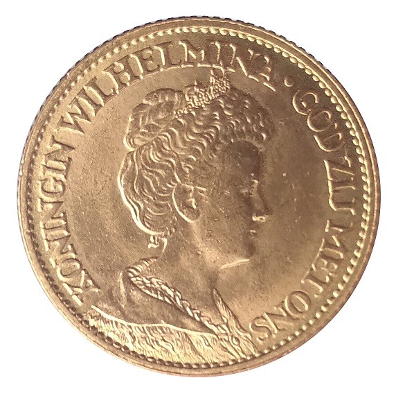 10 Gulden - Goldmünze Niederlande 1913 Königin Wilhelmina