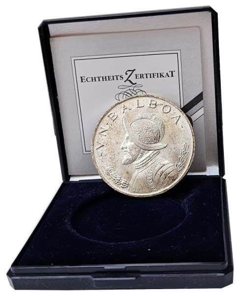 Panama 1 Balboa Silbermünze 1966 - 26,73 gr 900/1000 Silber im Etui mit MDM Zertifikat