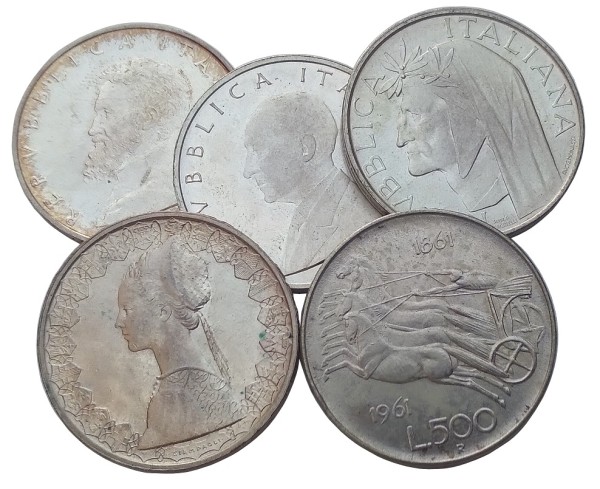 Italien 500 Lire Silbermünze 11 gr 835/1000 Silber