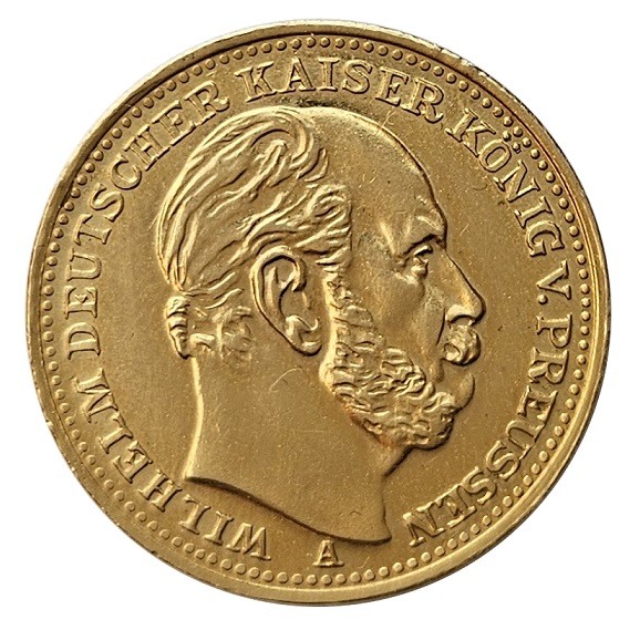 Deutsches Kaiserreich Goldmünze 20 Goldmark Wilhelm I. 1887 A