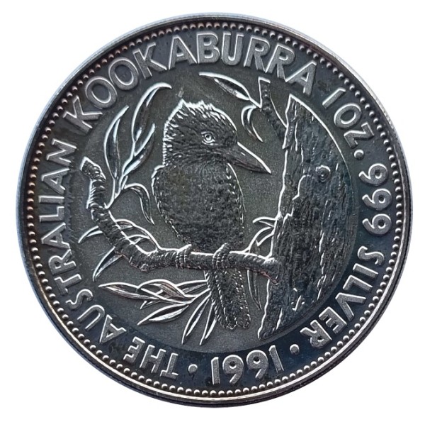 Australien 1 Oz Silber Kookaburra 1991 Silber - Anlagemünze