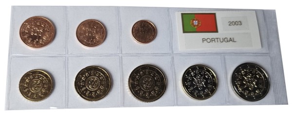 Portugal 3,88 Euro Kursmünzensatz 2003 lose Bankfrisch