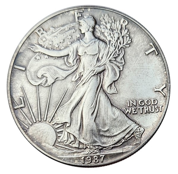 USA 1 Dollar 1 Oz Silber American Eagle 1987