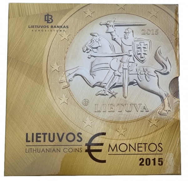 Litauen 3,88 Euro Kursmünzensatz 2015 Bankfrisch im Original Folder