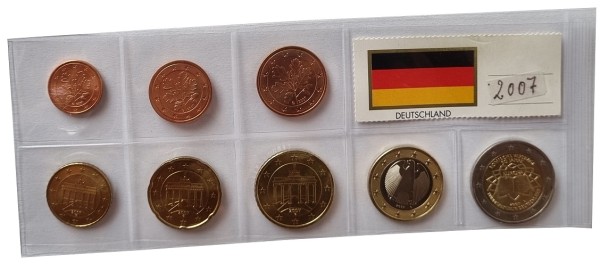 Deutschland 3,88 Euro Kursmünzensatz 2007 lose Bankfrisch