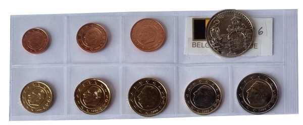 Belgien 3,88 Euro Kursmünzensatz 2006 lose Bankfrisch mit Medaille