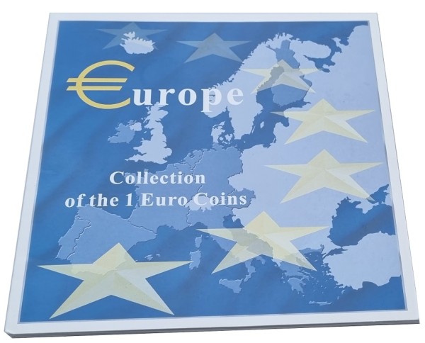 Collection 12 x 1 Euro Münzen der 12 Länder Europas im Folder
