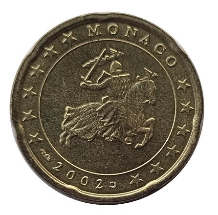 Monaco 20 Cent Kursmünze - Gedenkmünze 2002