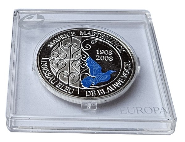 Belgien 10 Euro Silbermünze Der Blaue Vogel 2008 Polierte Platte in Münzkapsel u. Zertifikat