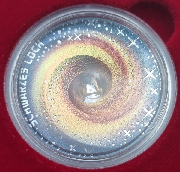 Österreich 20 Euro Silbermünze Schwarzes Loch (Black Hole) 2022 Polierte Platte