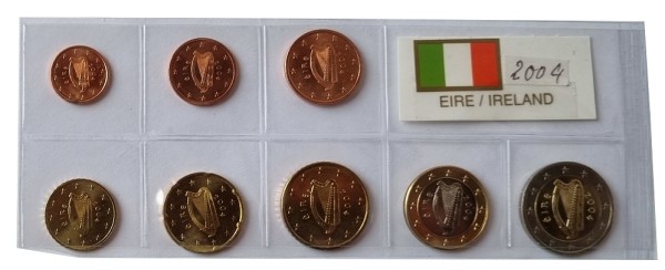 Irland 3,88 Euro Kursmünzensatz 2004 lose Bankfrisch