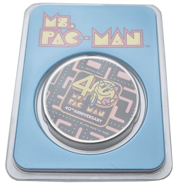 Niue 1 Oz Silber Pac Man 2021 Farbe Color im Slap nur 2.000 Stück!