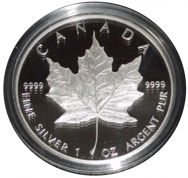 Canada 1 Oz Silber Maple Leaf 1989 Sonder - Jubiläumsausgabe in Polierter Platte