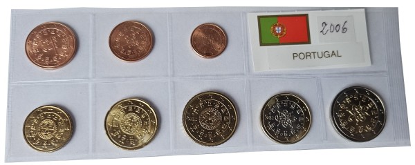 Portugal 3,88 Euro Kursmünzensatz 2006 lose Bankfrisch