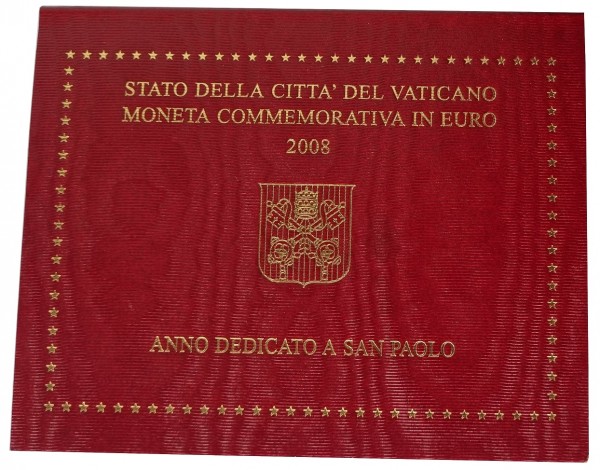 Vatikan 2 Euro Gedenkmünze Paulusjahr 2008 im Blister