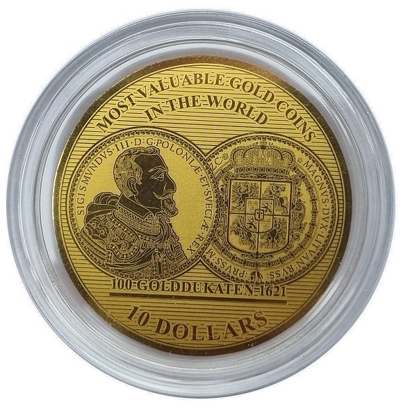 Salomonen 10 Dollars 0,311 gr Gold - Polen 100 Golddukaten 1621 Die wertvollsten Goldmünzen der Welt