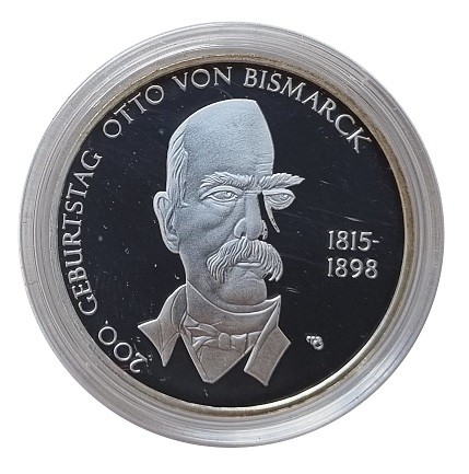 BRD: 10 Euro Silber Gedenkmünze 200. Geburtstag Otto von Bismarck 2015 Spiegelglanz