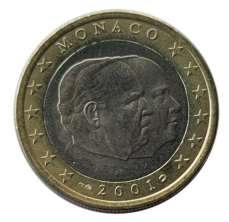 Monaco 1 Euro Fürst Rainier & Albert II. 2001 Bankfrisch
