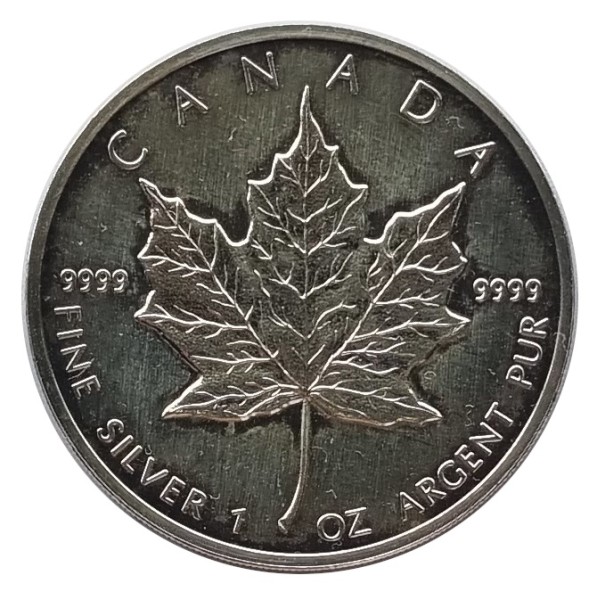 1 Oz Silber Maple Leaf 1989 Kanada 5 Dollars Anlagemünze