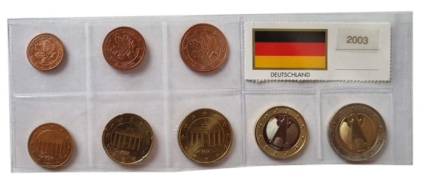 Deutschland 3,88 Euro Kursmünzensatz 2003 lose Bankfrisch
