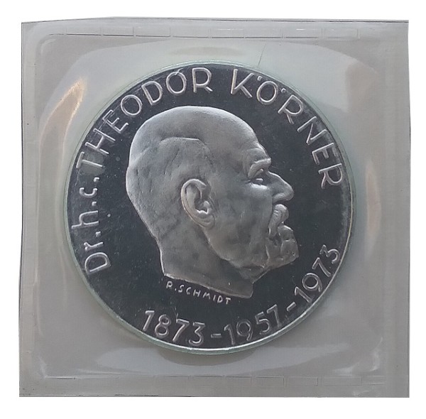 Österreich 50 Schilling Silbermünze Theodor Körner 1974 Polierte Platte