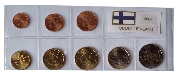 Finnland 3,88 Euro Kursmünzensatz 2004 lose Bankfrisch