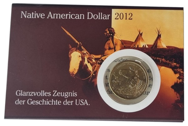 USA One Dollar 2012 Native American Indianerin Sacagawea im Blister