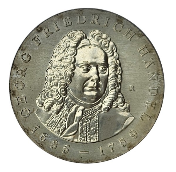 DDR: 20 Mark Silber Gedenkmünze 300. Geburtstag von Georg Friedrich Händel 1984