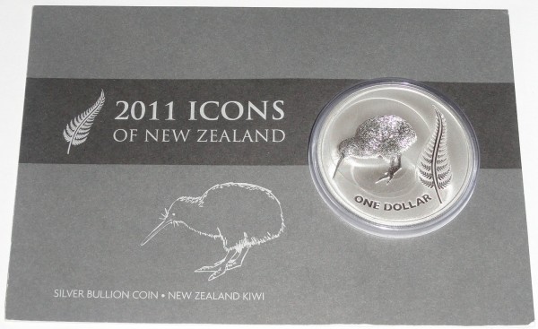 Neuseeland 1 Oz Silber Kiwi 2011 St Blister